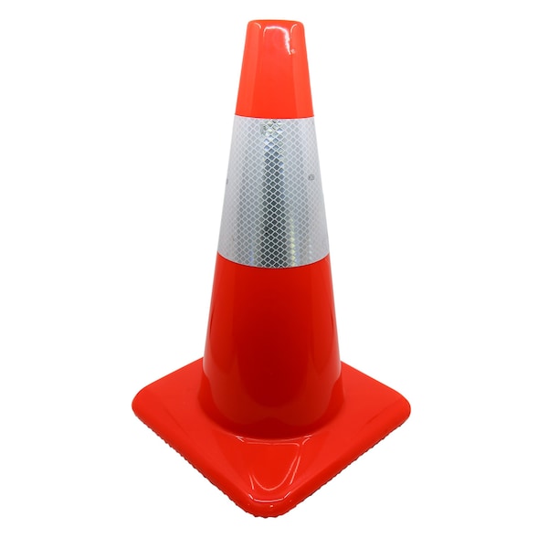 Lakeside Plastics 18 in. Safety Cone w/ 1-6 in. Reflective Collar 45707 - main